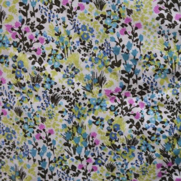 J Jill Petite Yellow Purple Blue Floral Live In Chino Stretch Cotton Skirt Sz 2P - Picture 3 of 6